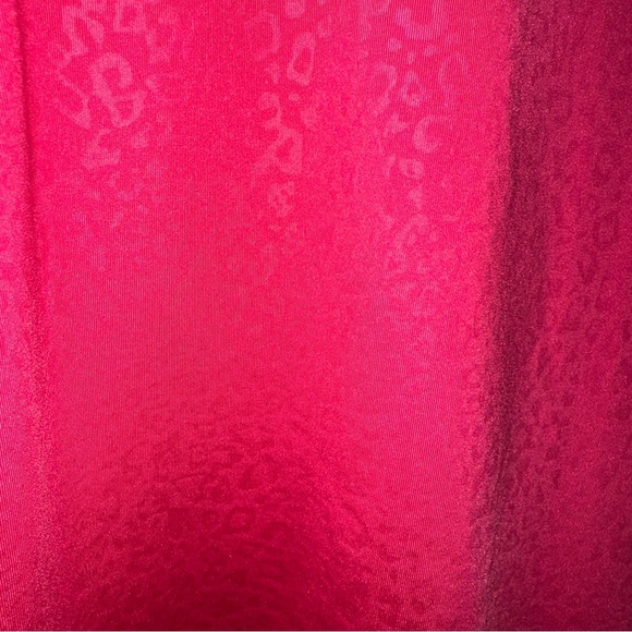 Hot Pink Leopard Cheetah Pattern Quarter-Zip Pullover SOOO CUTE! Size: Large - Picture 5 of 10